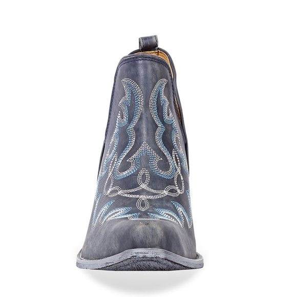 NWT Myra Leather Dusty Blue Boots - Picture 5 of 8